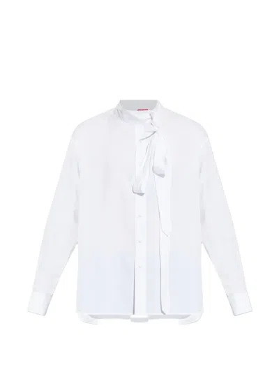 Kenzo Tie-detail Long-sleeve Shirt In White