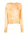 Kenzo Orange Tie-dye Tiger Crest Sweater In Nude