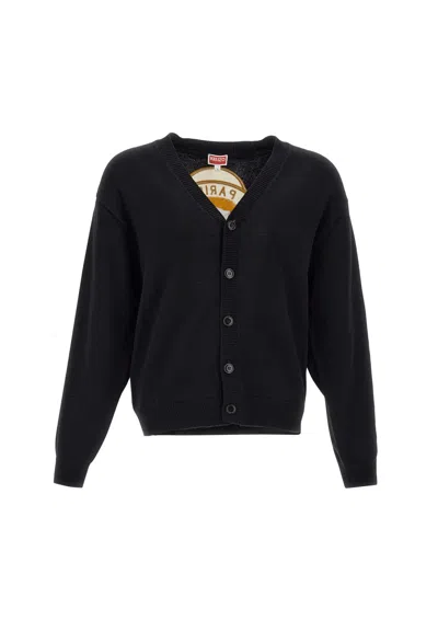KENZO TIGER ACADEMY WOOL AND COTTON CARDIGAN