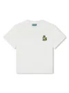 Kenzo Ivory T-shirt For Kids With Kotora In White