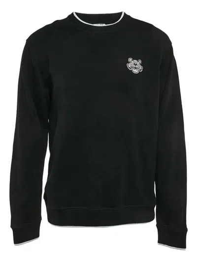 Pre-owned Kenzo Tiger-appliqué Sweatshirt In Black