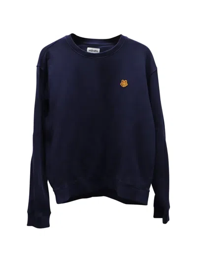 Pre-owned Kenzo Tiger-appliqué Sweatshirt In Blue