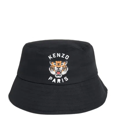 Kenzo Kids' Tiger Bucket Hat In Blue