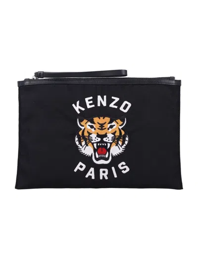 Kenzo Tiger Clutch In Black