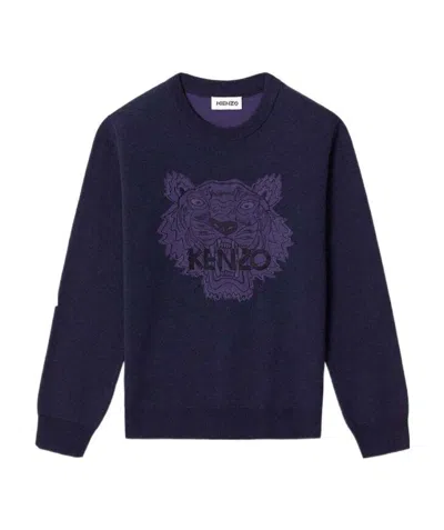 Kenzo Tiger Crew Neck Jumper In Black
