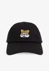 Kenzo Tiger Embroidered Curved Peak Cap In Black