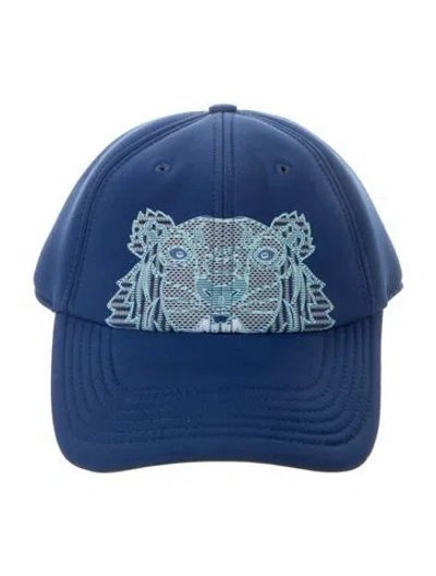 Pre-owned Kenzo Tiger Embroidered Baseball Cap In Blue