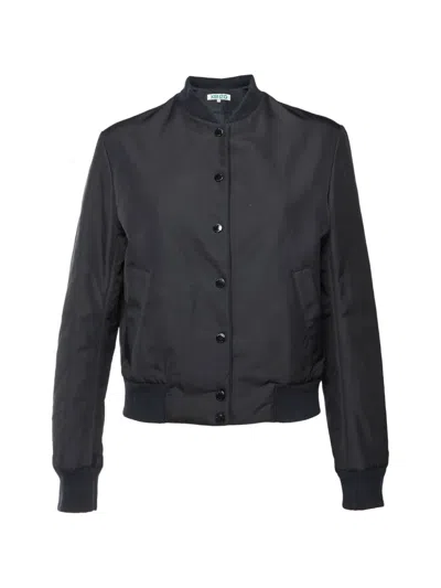 Pre-owned Kenzo Tiger Embroidered Bomber Jacket In Black