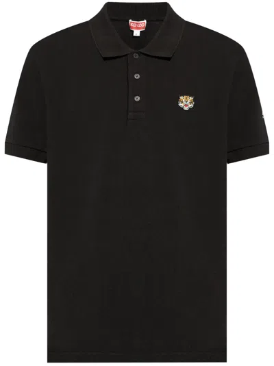 Kenzo Wild Tiger Slim Fit Polo For Men In Black