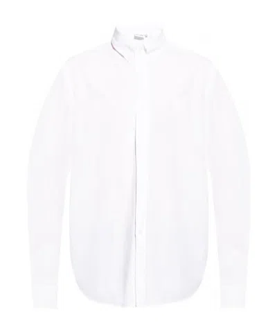 Kenzo Tiger-embroidered Cotton Shirt In White