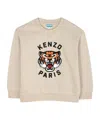 Kenzo Tiger-embroidered Crewneck Sweatshirt In Brown
