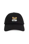 Kenzo Tiger Embroidered Curved Peak Cap In Nero