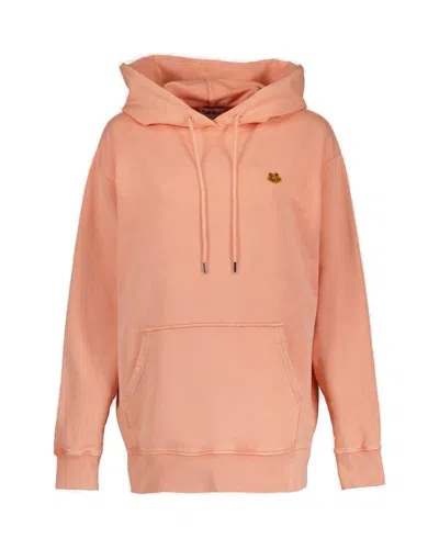Kenzo Tiger Crest Oversized Hoodie In Peach