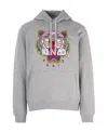 Kenzo Tiger Embroidered Hooded Hooded Hoodie In White