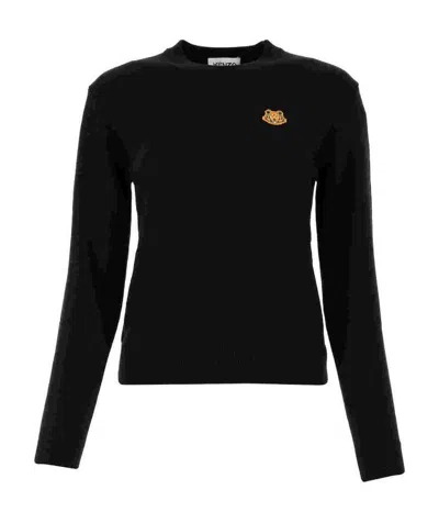 Kenzo Tiger-embroidered Jumper In Black