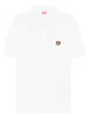 Kenzo White Cotton T-shirt With Embroidered Tiger Logo In White