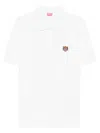 Kenzo White Cotton T-shirt With Embroidered Tiger Logo In White