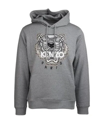 Kenzo Tiger Embroidered Relaxed Hoodie In Black