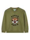 Kenzo Tiger-embroidered Sweatshirt In Gold