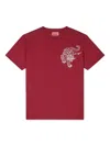Kenzo Tiger-embroidered T-shirt In Red