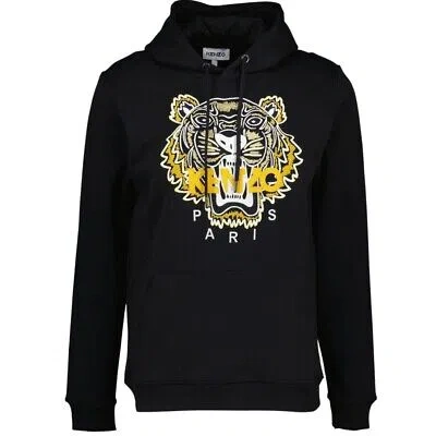 Pre-owned Kenzo Tiger Embroidered Varsity Icon Black Hoodie