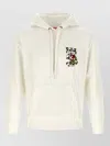 Kenzo Tiger Embroidery Hoodie Hood Graphic Print In White