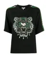 Kenzo Open-necked Black Shirt In Black