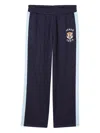 Kenzo Tiger-embroidery Side-stripe Trousers In Blue