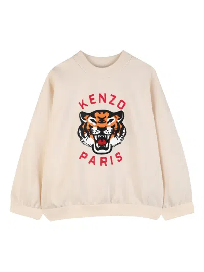 Kenzo Kids' Tiger Graphic Sweatshirt In Neutral
