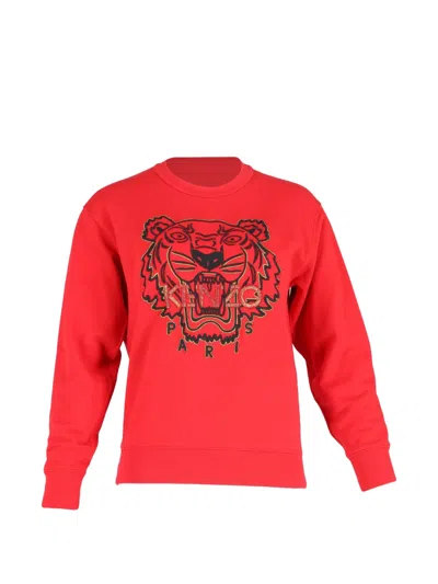 Pre-owned Kenzo Tiger-graphic Sweatshirt In Red