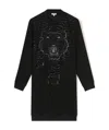 Kenzo Tiger Head Embroidered Dress In Black