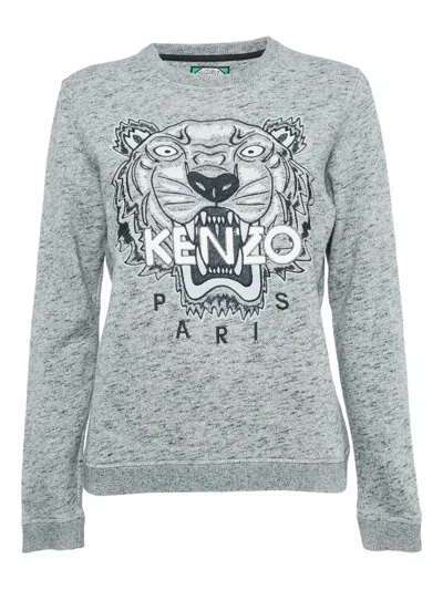 Pre-owned Kenzo Tiger Head-embroidered Sweatshirt