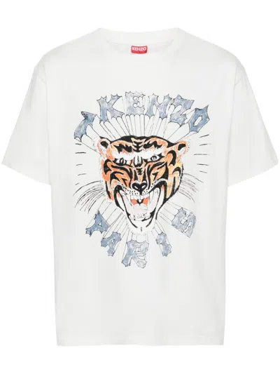 Kenzo 'tiger Head' T-shirt In White