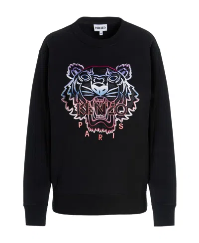 Kenzo Tiger Head-print Sweatshirt In Black