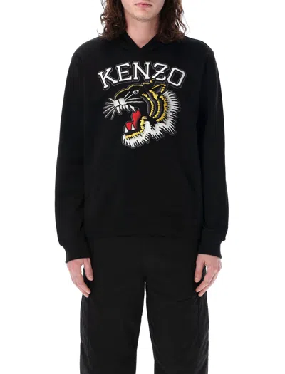 Kenzo Tiger Slim Hoodie In Black