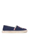 Kenzo Men's Logo Cotton Espadrilles In Blue