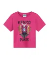 Kenzo Tiger Logo Print T-shirt In Pink
