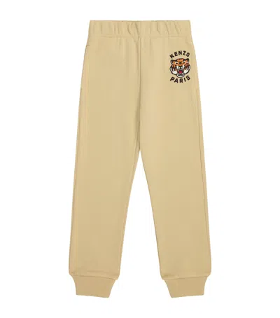Kenzo Kids' Tiger Logo Sweatpants In Brown