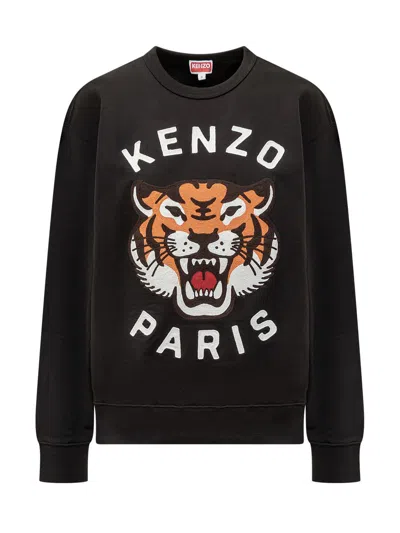 Kenzo Tiger Logo Sweatshirt In Black