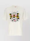 Kenzo Tiger Motif Crew Neck Short Sleeve T-shirt In White