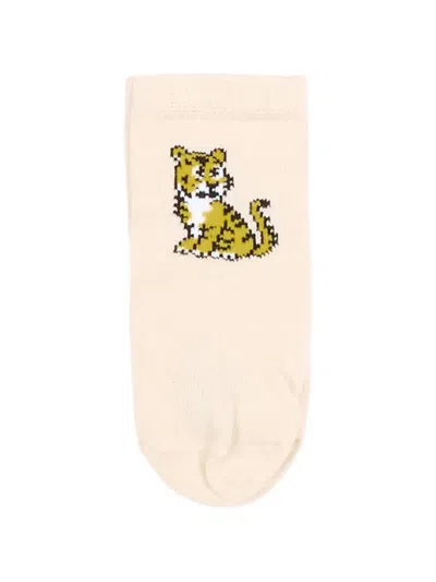 Kenzo Babies' Tiger-motif Socks In White