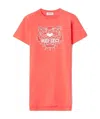 Kenzo Tiger-motif T-shirt Dress In Red