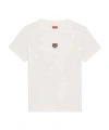 Kenzo 'lucky Tiger Crest' Embroidered Classic T-shirt In White