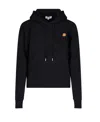 Kenzo Tiger Crest Embroidered Drawstring Hoodie In Blue