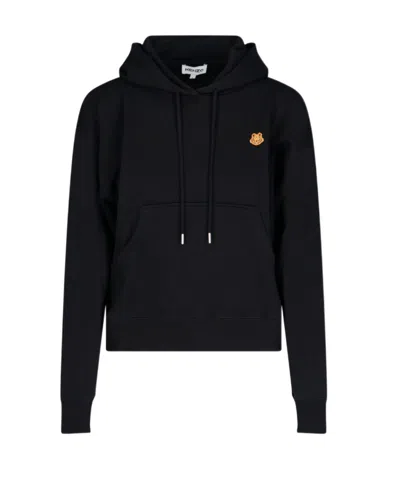 KENZO KENZO TIGER CREST EMBROIDERED DRAWSTRING HOODIE
