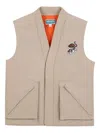 Kenzo Tiger-patch Jacket In Gray