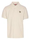 Kenzo Tiger Patch Polo Shirt In Neutral