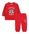 Kenzo Tiger Pattern Tracksuit In Red