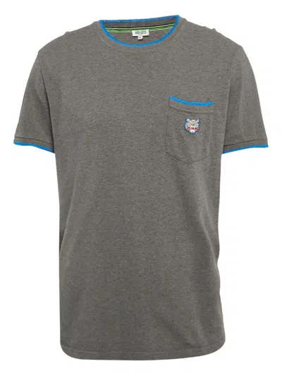 Pre-owned Kenzo Tiger Pocket T-shirt In Gray