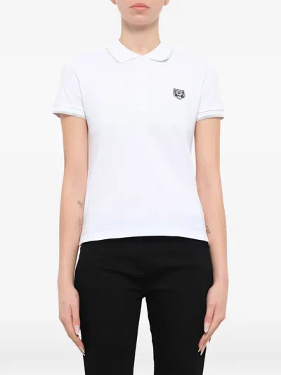 Kenzo Tiger Polo Shirt In White
